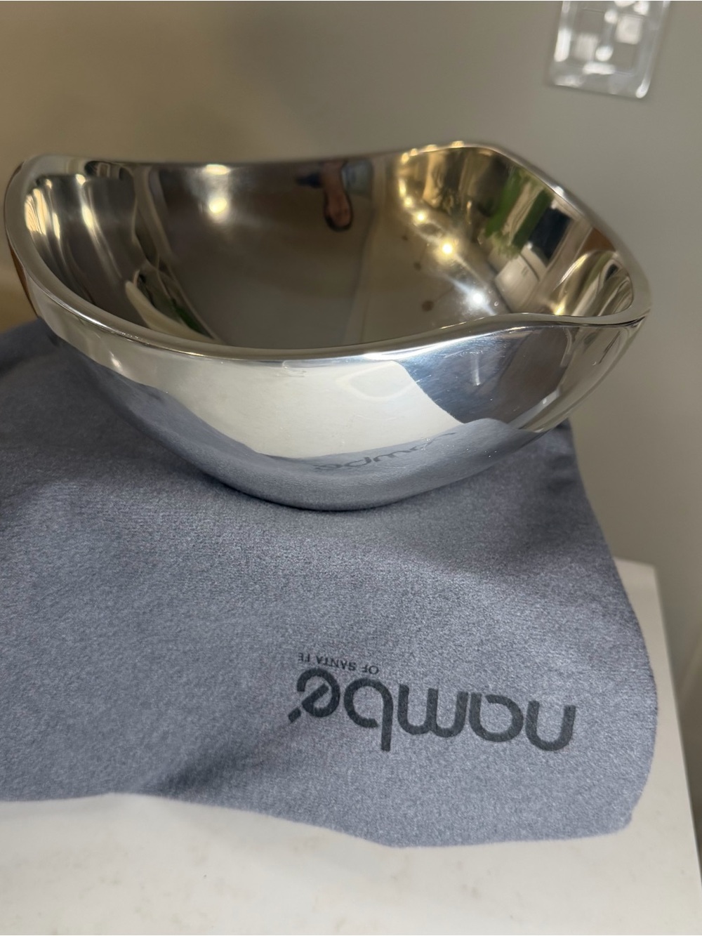 Name Modern Silver Decorative Bowl, new without box